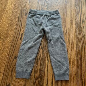 Baby Gap Girl's Thick Knit Dark Gray Glitter Sparkle Winter Cozy Leggings - 3